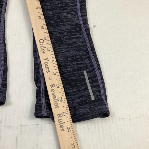 Nike Womens Dri Fit Leggings Purple Black Mid Rise Just Dot It Workout Gym Small - Picture 6 of 12